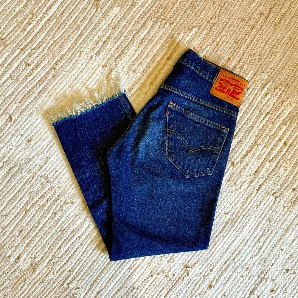 Levi's cropped denim jeans